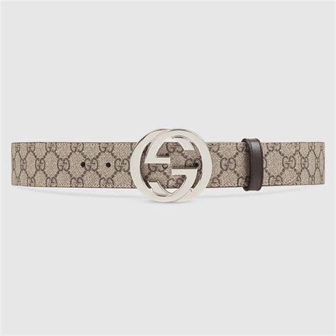 grandezza della fibbia gucci sulla cinta di 4 cm|Cintura in tessuto GG Supreme con fibbia .